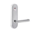 Lockwood 2814 Round End Plate With Privacy Indicator Emergency Turn & 155 Lever Satin Chrome 2814/155SC - primehardware