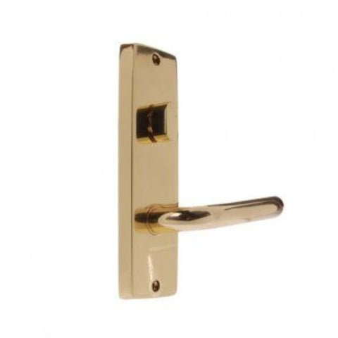 Lockwood 1904 Square End Plate With Turn & 70 Lever Polished Brass 1904/70PB - primehardware