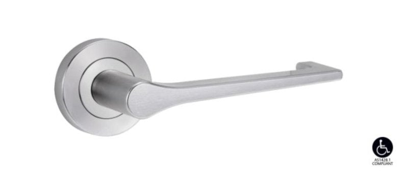 Lockwood Symphony 41 Lever On Ext Round Rose Half Set LH Satin Chrome 1220/41LSC - primehardware