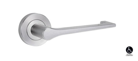 Lockwood Symphony 41 Lever On Ext Round Rose Half Set LH Satin Chrome 1220/41LSC - primehardware