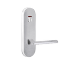 Lockwood 2814 Round End Plate With Privacy Indicator Emergency Turn & 178 Lever Satin Chrome 2814/178SC - primehardware