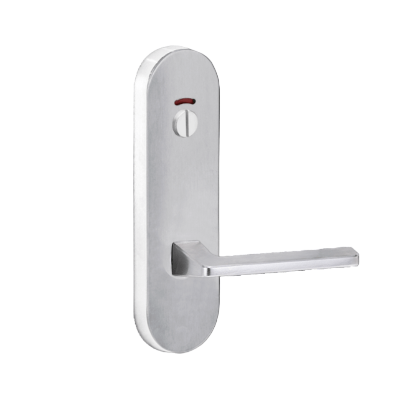 Lockwood 2814 Round End Plate With Privacy Indicator Emergency Turn & 178 Lever Satin Chrome 2814/178SC - primehardware