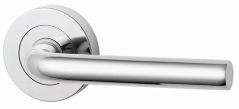 Lockwood Symphony 97 Lever On Round Rose Full Set Polished Brass 1220/1221/97PB - primehardware