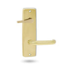 Lockwood 1839 Square End Plate with Disabled Access Turn & 132 Lever Polished Brass Unlacquered 1839/132BU - primehardware