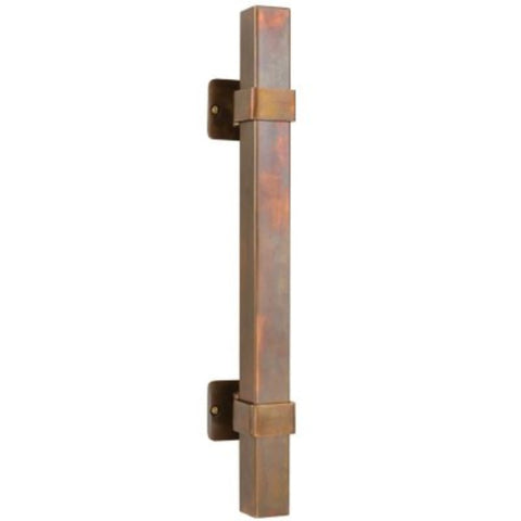 Superior Brass Entrance Handle Square Antique Bronze 400mm - primehardware
