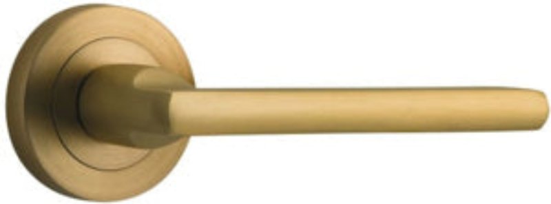Lockwood Symphony 97 Lever On Ext Round Rose Half Set Polished Brass 1220/97PB - primehardware