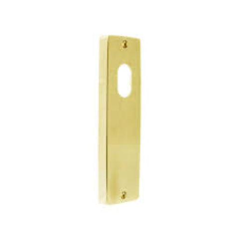 Lockwood 1900 Square End Plate With Cylinder Hole Satin Brass 1900SB - primehardware