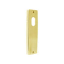 Lockwood 1900 Square End Plate With Cylinder Hole Satin Brass 1900SB - primehardware