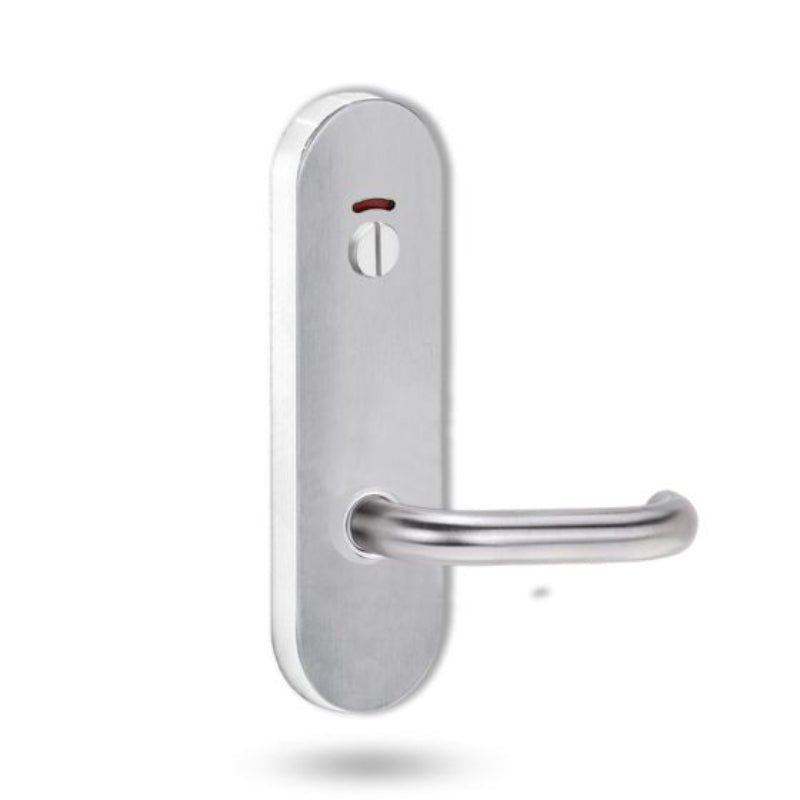 Lockwood 2814 Round End Plate With Privacy Indicator Emergency Turn & 70 Lever Satin Chrome 2814/70SC - primehardware