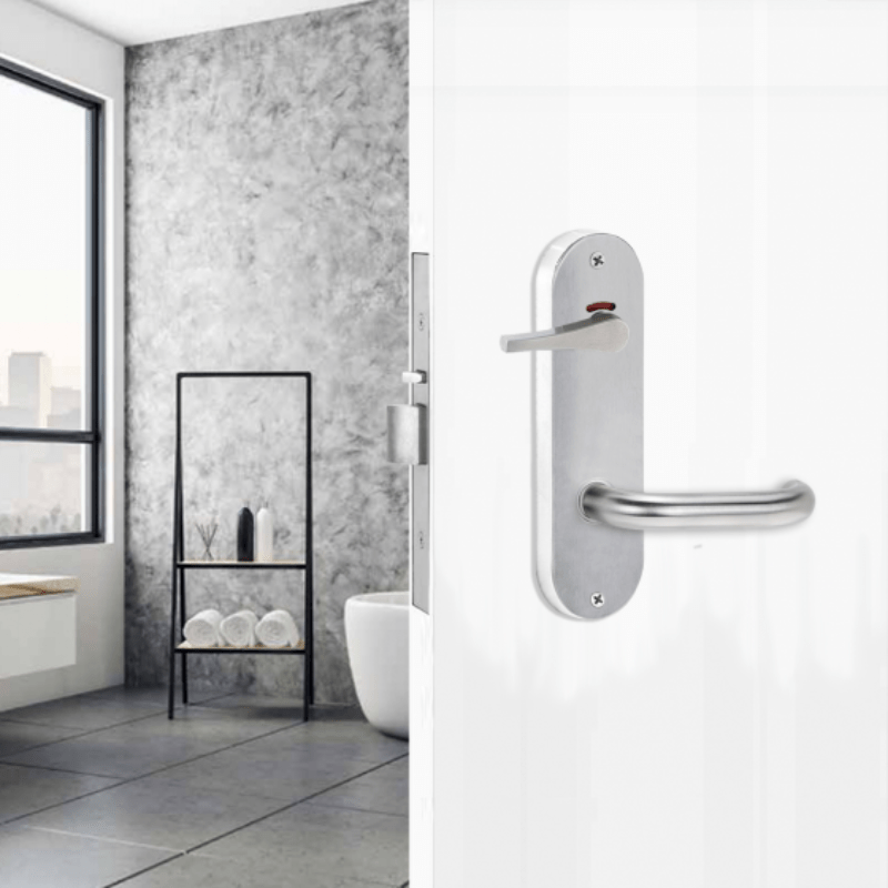 Lockwood 2941 Round End Plate Privacy Indicator Disabled Turn & 70 Lever Polyester Powdercoat 2941/70PC - primehardware