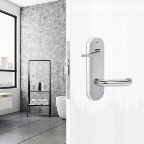 Lockwood 2941 Round End Plate Privacy Indicator Disabled Turn & 70 Lever Polyester Powdercoat 2941/70PC - primehardware