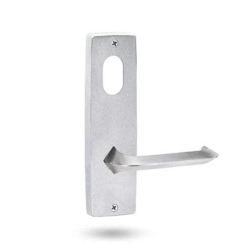 Lockwood 1901 Square End Plate With Cylinder & 116 Lever Satin Chrome 1901/116SC - primehardware