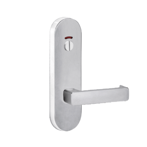 Lockwood 2814 Round End Plate With Privacy Indicator Emergency Turn & 76 Lever Satin Chrome 2814/76SC - primehardware
