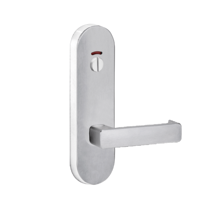 Lockwood 2814 Round End Plate With Privacy Indicator Emergency Turn & 76 Lever Satin Chrome 2814/76SC - primehardware