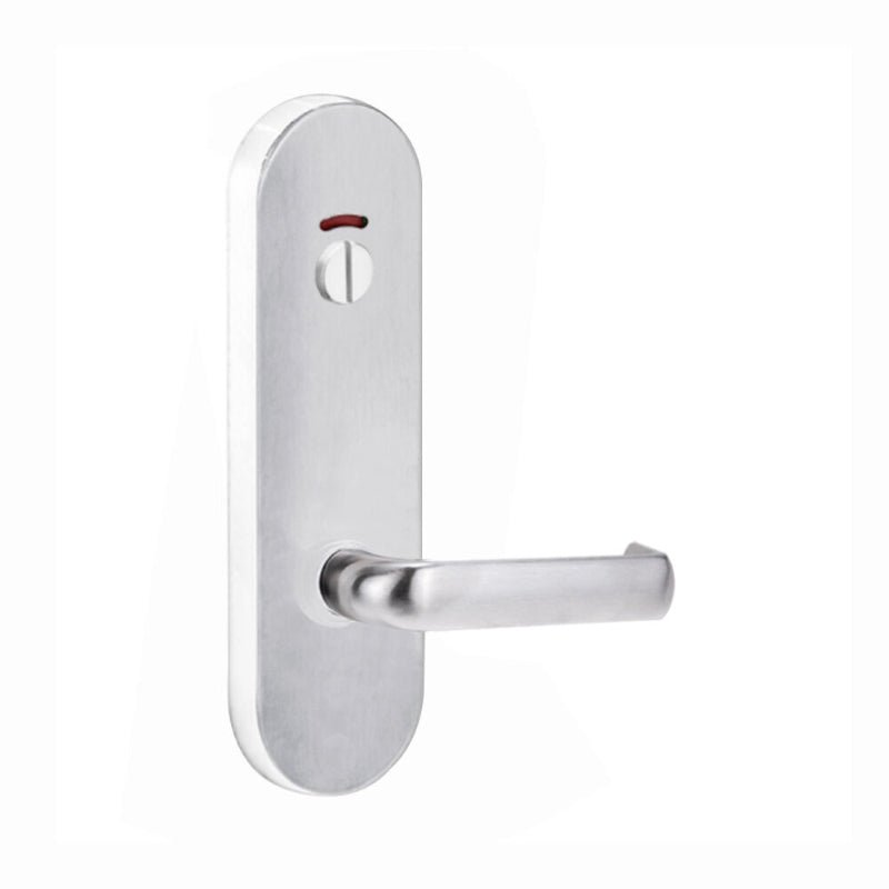 Lockwood 2814 Round End Plate With Privacy Indicator Emergency Turn & 74 Lever Satin Chrome 2814/74SC - primehardware
