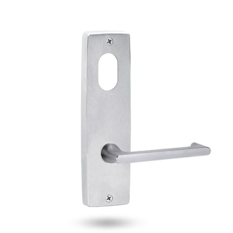 Lockwood 1901 Square End Plate With Cylinder & 118 Lever Satin Chrome 1901/118SC
