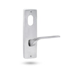 Lockwood 1901 Square End Plate With Cylinder & 122 LH Lever Satin Chrome 1901/122LSC - primehardware