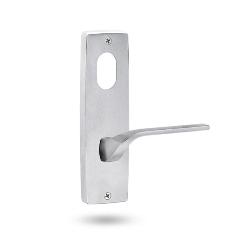 Lockwood 1901 Square End Plate With Cylinder & 122 LH Lever Satin Chrome 1901/122LSC