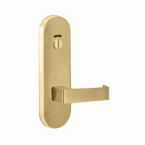 Lockwood 2814 Round End Plate With Privacy Indicator Emergency Turn & 90 Lever Polished Brass 2814/90PB - primehardware
