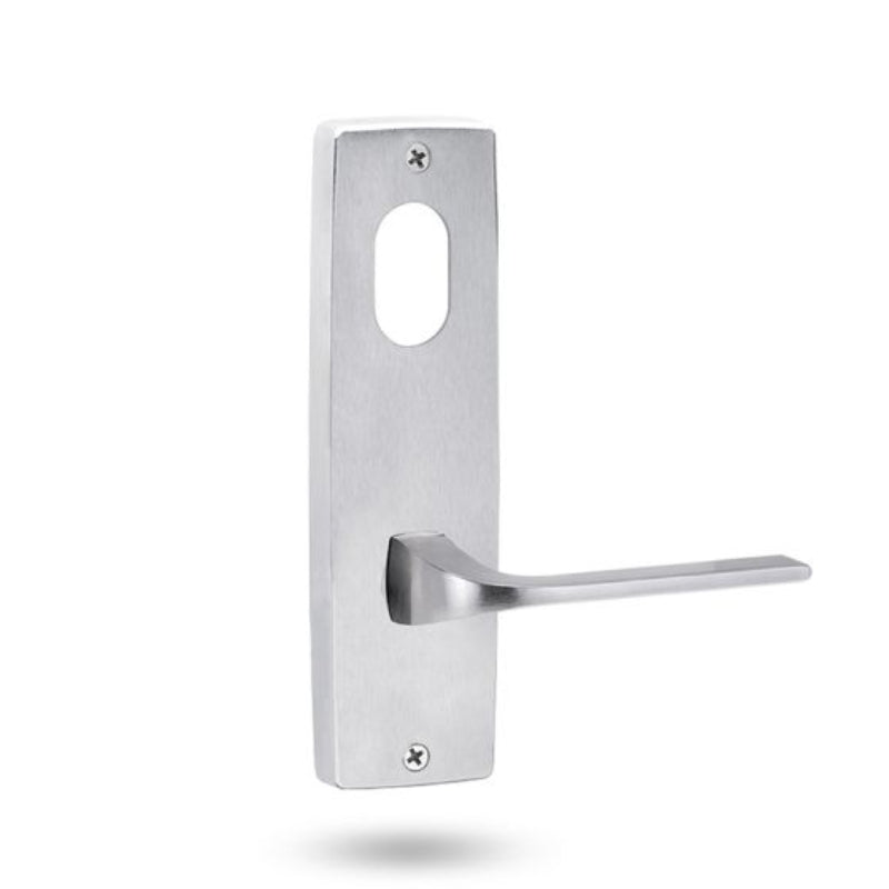 Lockwood 1901 Square End Plate With Cylinder & 123 Lever Satin Chrome 1901/123SC