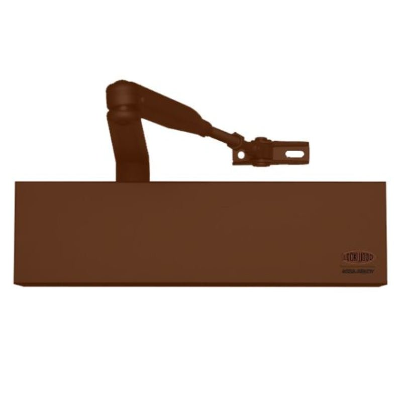 Lockwood 7714 DA Size 1-4 P/A DC Formed Cover Closer Adjustable Backcheck – Brown  7714DABRN