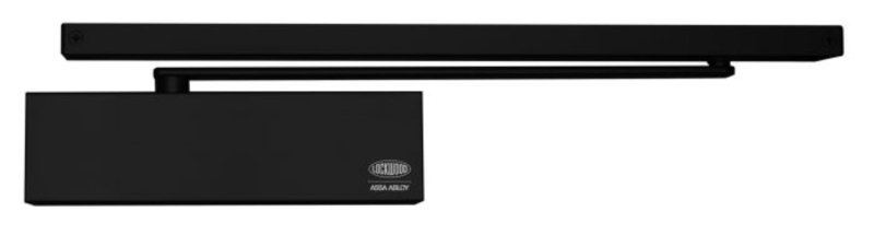 Lockwood 7714 Series Size 1-4 Slide Arm Door Closer with Backcheck & Delayed Action – Black  7714SRDABLK