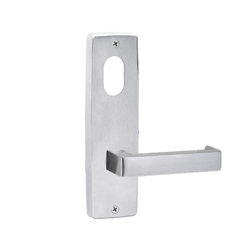 Lockwood 1901 Square End Plate With Cylinder & 142 Lever Satin Chrome 1901/142SC
