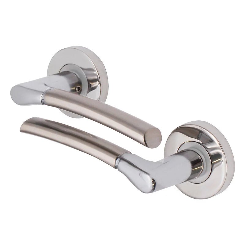Lockwood Symphony 41 Lever On Int Round Rose Half Set LH Satin Chrome  1221/41LSC