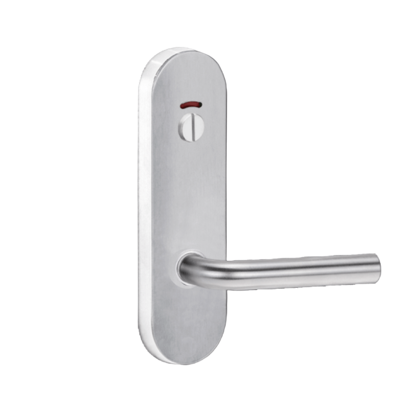 Lockwood 2814 Round End Plate With Privacy Indicator Emergency Turn & 97 Lever Satin Chrome 2814/97SC - primehardware