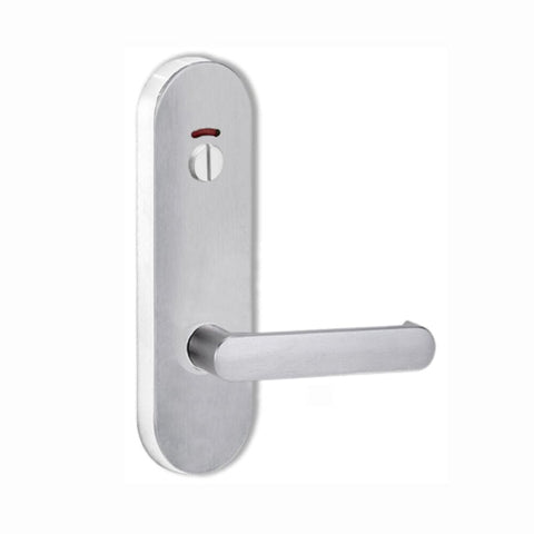 Lockwood 2816 Round End Plate With Privacy Indicator Turn & 166 Lever Satin Chrome 2816/166SC - primehardware