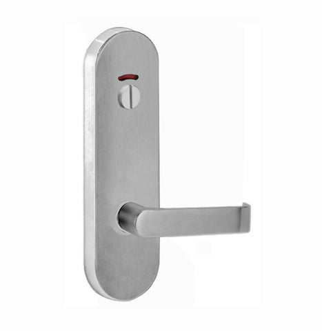 Lockwood 2816 Round End Plate With Privacy Indicator Turn & 59 Lever Satin Chrome 2816/59SC - primehardware
