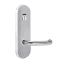 Lockwood 2816 Round End Plate With Privacy Indicator Turn & 70 Lever Satin Chrome 2816/70SC - primehardware