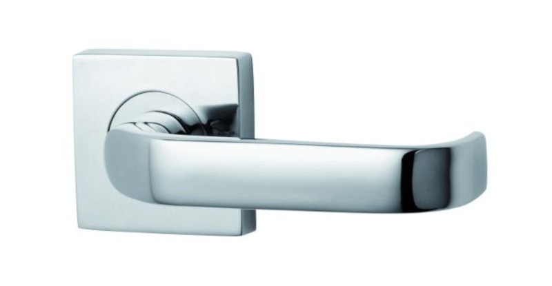 Lockwood Symphony 74 Lever On Square Rose Int Half Set Satin Chrome 1421/74SC
