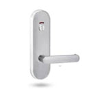 Lockwood 2816 Round End Plate With Privacy Indicator Turn & 70 Lever Satin Chrome 2816/70SC - primehardware