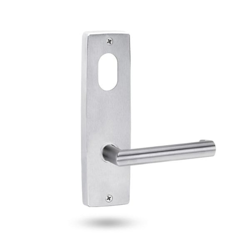Lockwood 1901 Square End Plate With Cylinder & 155 Lever Satin Chrome 1901/155SC