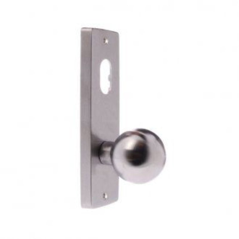 Lockwood 1901 Square End Plate With Cylinder & 20 Knob Polished Brass 1901/20PB