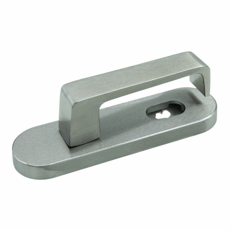 Lockwood 2820 Round End Plate With Cylinder Hole & LED & 90 Lever Satin Chrome 2820/90SC - primehardware