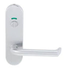 Lockwood 2820 Round End Plate With Cylinder Hole & LED & 97 Lever Satin Chrome 2820/97SC - primehardware