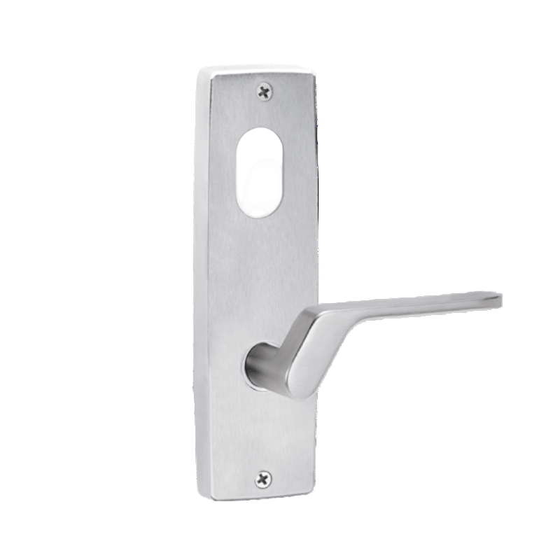 Lockwood 1901 Square End Plate With Cylinder & 41 Lever Left - Hand Satin Chrome 1901/41LSC - primehardware