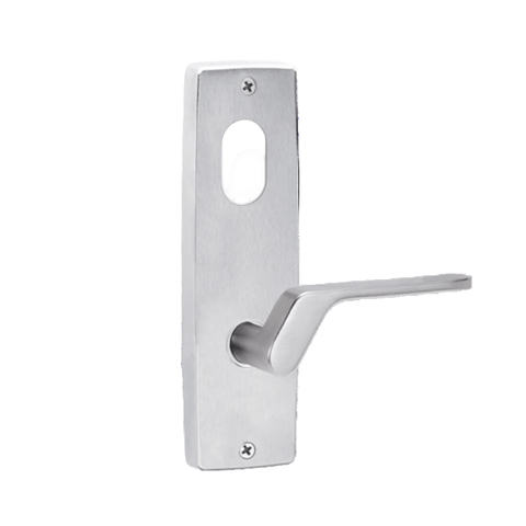 Lockwood 1901 Square End Plate With Cylinder & 41 Lever Left - Hand Satin Chrome 1901/41LSC - primehardware