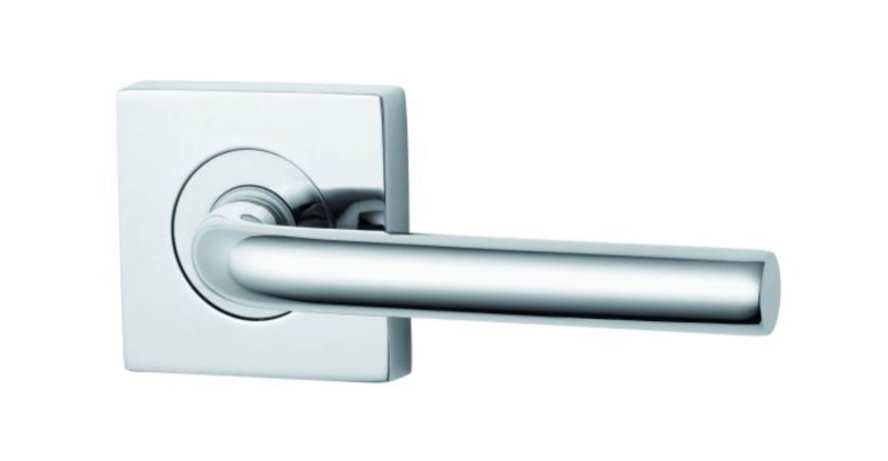 Lockwood Symphony 97 Lever On Square Rose Int Half Set Satin Chrome 1421/97SC