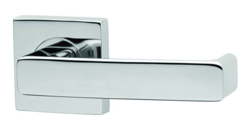 Lockwood Symphony 76 Lever On Square Rose Int Half Set Chrome Plate 1421/76CP - primehardware