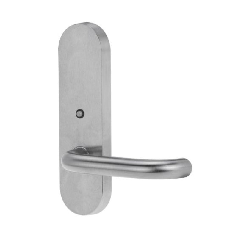 Lockwood 2822 Round End Plate With LED & 70 Lever Satin Chrome 2822/70SC - primehardware