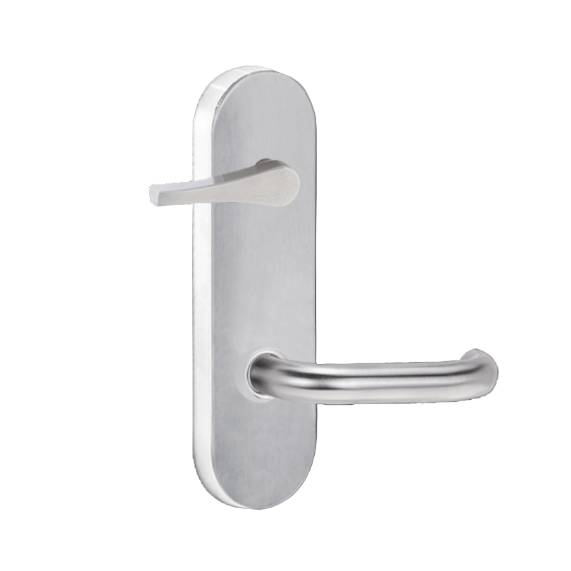 Lockwood 2839 Round End Plate With Disabled Turn & 70 Lever Satin Chrome 2839/70SC - primehardware