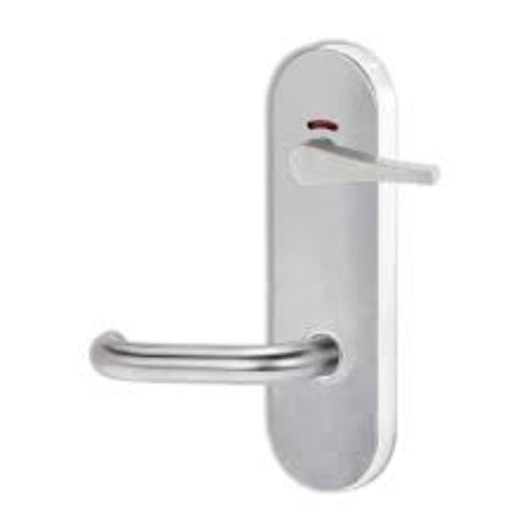 Lockwood 2841 Round End Plate Privacy Indicator Disabled Turn & 70 Lever Synergy Satin Chrome 2841/70SC - primehardware