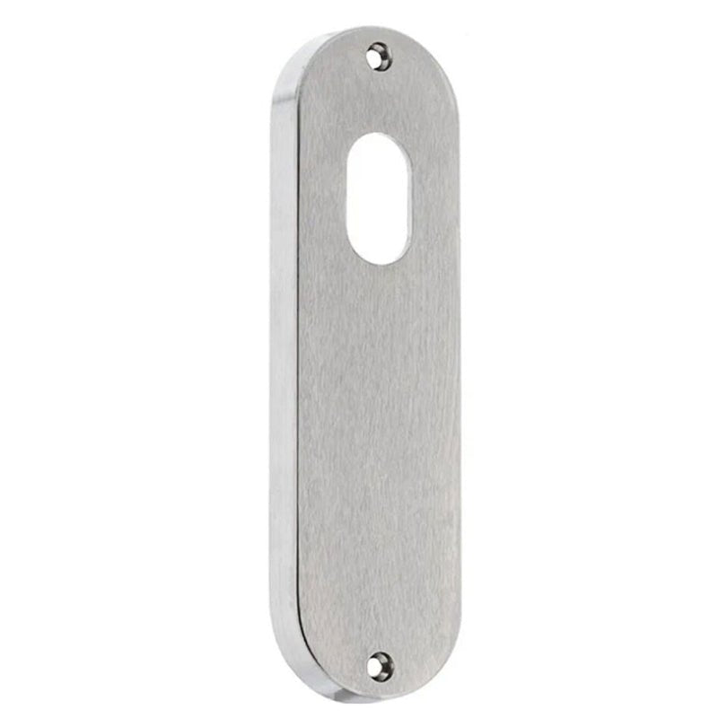 Lockwood 2900 Round End Plate With Cylinder Hole Satin Brass 2900SB - primehardware
