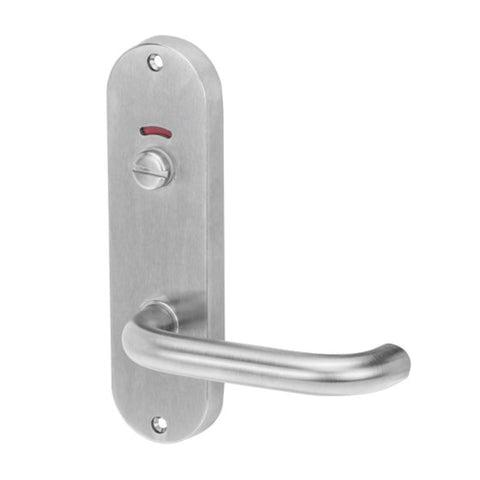 Lockwood 2914 Round End Plate With Privacy Indicator Emergency Turn & 70 Lever Satin Chrome 2914/70SC - primehardware