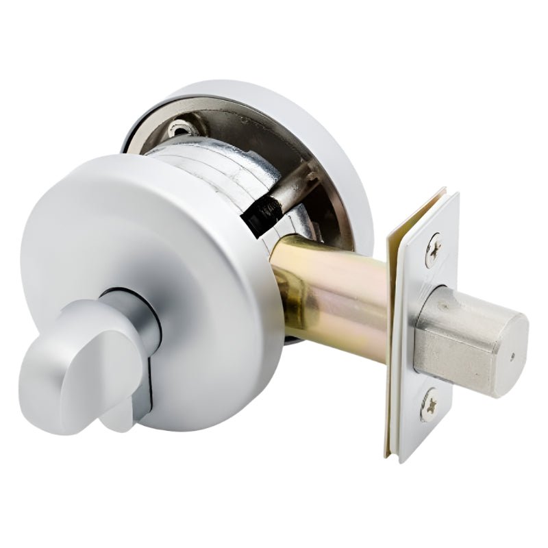 Gainsborough Neue Single Cyclinder Smooth Round Deadbolt Satin Chrome 1946SMSCK - primehardware