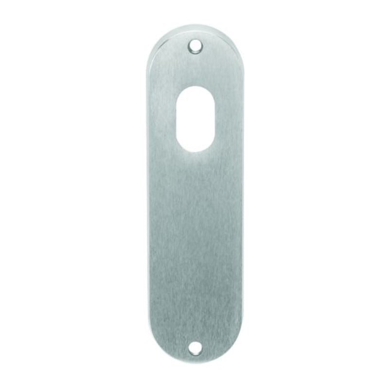 Lockwood 2900 Round End Plate With Cylinder Hole Satin Chrome 2900SC - primehardware