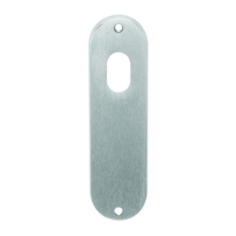 Lockwood 2900 Round End Plate With Cylinder Hole Satin Chrome 2900SC - primehardware
